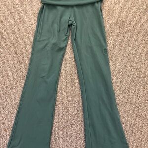 Free People Teal Wide Leg Pants
